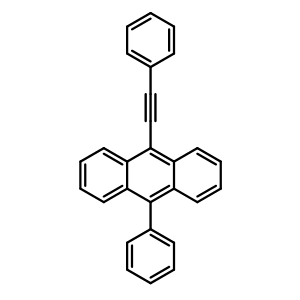Chemical structure of 9-Phenyl-10-(phenylethynyl)anthracene , CAS 97083-12-0, AChemBlock AD281111