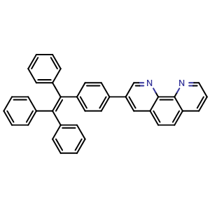 Chemical structure of 3-(4-(1,2,2-Triphenylvinyl)phenyl)-1,10-phenanthroline , CAS 1486512-62-2, AChemBlock AD281117