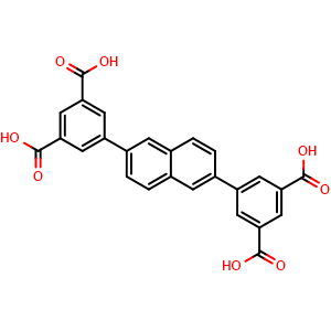 Chemical structure of 5,5'-(Naphthalene-2,6-diyl)diisophthalic acid , CAS 1119195-95-7, AChemBlock AD281133