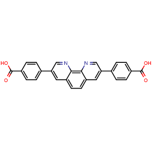 Chemical structure of 4,4'-(1,10-Phenanthroline-3,8-diyl)dibenzoic acid , CAS 1659300-75-0, AChemBlock AD281135
