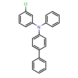 Chemical structure of N-(3-Chlorophenyl)-N-phenyl-[1,1'-biphenyl]-4-amine , CAS 1450928-12-7, AChemBlock AD281137