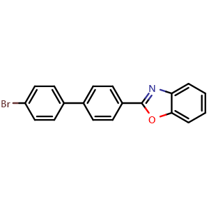 Chemical structure of 2-(4'-Bromo[1,1'-biphenyl]-4-yl)benzoxazole , CAS 1253971-15-1, AChemBlock AD281141