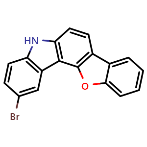 Chemical structure of 2-Bromo-5H-benzofuro[3,2-c]carbazole , CAS 1377576-72-1, AChemBlock AD281144