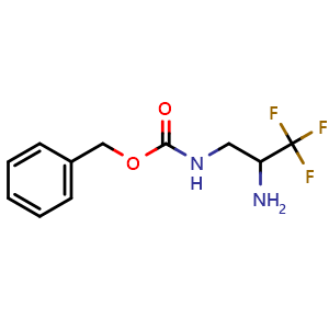 Chemical structure of Benzyl (2-amino-3,3,3-trifluoropropyl)carbamate , CAS 1429913-38-1, AChemBlock AD281157