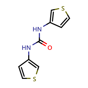 Chemical structure of 1,3-Di(thiophen-3-yl)urea , CAS 82685-96-9, AChemBlock AD281169