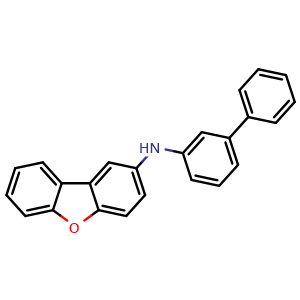 Chemical structure of N-([1,1'-Biphenyl]-3-yl)dibenzo[b,d]furan-2-amine , CAS 1787246-74-5, AChemBlock AD281170