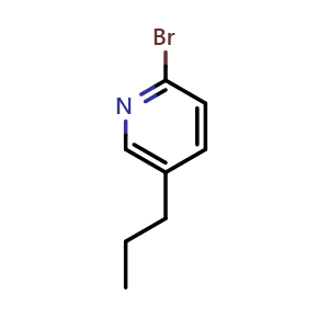 Chemical structure of 2-Bromo-5-propylpyridine , CAS 1159821-61-0, AChemBlock AD281189