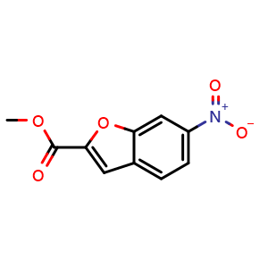 Chemical structure of Methyl 6-nitrobenzofuran-2-carboxylate , CAS 114306-11-5, AChemBlock AD281190