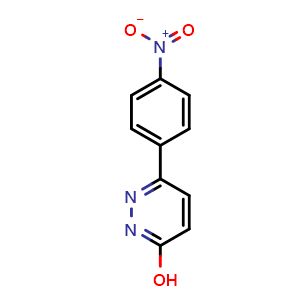 Chemical structure of 6-(4-Nitrophenyl)pyridazin-3-ol , CAS 105537-49-3, AChemBlock AD281192