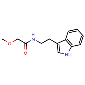 Chemical structure of N-(2-(1H-Indol-3-yl)ethyl)-2-methoxyacetamide , CAS 170930-46-8, AChemBlock AD281197