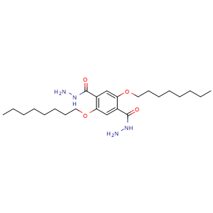 Chemical structure of 2,5-Bis(octyloxy)terephthalohydrazide , CAS 215324-12-2, AChemBlock AD281203