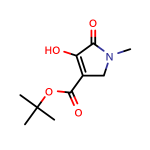 Chemical structure of tert-Butyl 4-hydroxy-1-methyl-5-oxo-2,5-dihydro-1H-pyrrole-3-carboxylate , CAS 2309413-52-1, AChemBlock AD281205