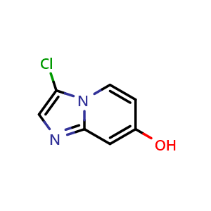 Chemical structure of 3-Chloroimidazo[1,2-a]pyridin-7-ol , CAS 2382882-68-8, AChemBlock AD281207
