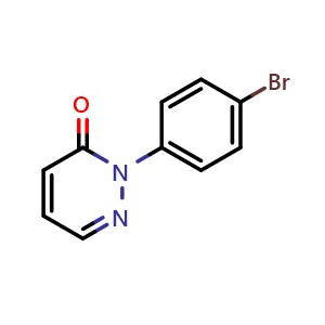 Chemical structure of 2-(4-Bromophenyl)-2,3-dihydropyridazin-3-one , CAS 13979-00-5, AChemBlock AD281214