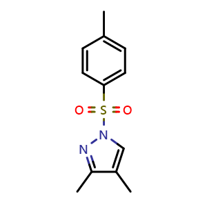 Chemical structure of 3,4-Dimethyl-1-[(4-methylphenyl)sulfonyl]-1H-pyrazole , CAS 91567-15-6, AChemBlock AD281230