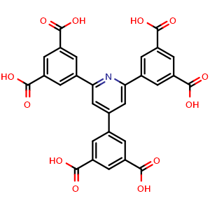 Chemical structure of 5,5',5''-(Pyridine-2,4,6-triyl)triisophthalic acid , CAS 1972620-15-7, AChemBlock AD281234