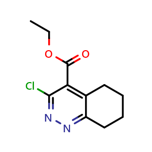 Chemical structure of Ethyl 3-chloro-5,6,7,8-tetrahydro-4-cinnolinecarboxylate , CAS 32078-29-8, AChemBlock AD281253