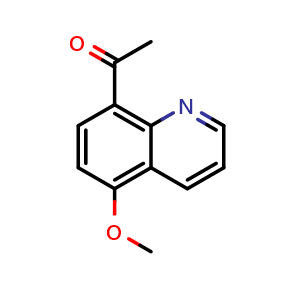 Chemical structure of 1-(5-Methoxy-8-quinolinyl)ethanone , CAS 2752224-51-2, AChemBlock AD281255