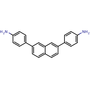 Chemical structure of 4,4'-(Naphthalene-2,7-diyl)dianiline , CAS 1801204-93-2, AChemBlock AD281281