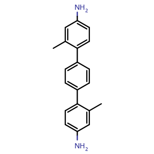 Chemical structure of 2,2''-Dimethyl-[1,1':4',1''-terphenyl]-4,4''-diamine , CAS 1154654-11-1, AChemBlock AD281282