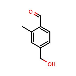 Chemical structure of 4-(Hydroxymethyl)-2-methylbenzaldehyde , CAS 1289016-31-4, AChemBlock AD281284