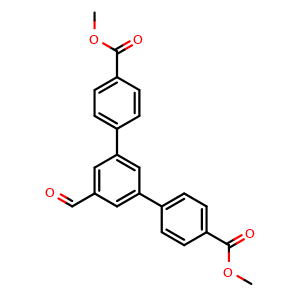 Chemical structure of Dimethyl 5'-formyl-[1,1':3',1''-terphenyl]-4,4''-dicarboxylate , CAS 1427514-80-4, AChemBlock AD281299