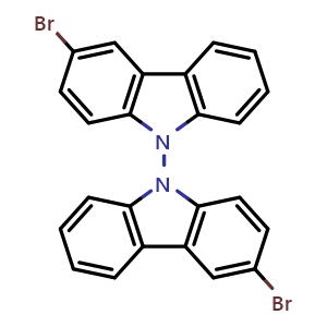 Chemical structure of 3,3'-Dibromo-9,9'-bicarbazole , CAS 2237969-71-8, AChemBlock AD281302