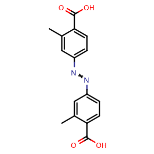 Chemical structure of 4,4′-(1,2-Diazenediyl)bis[2-methylbenzoic acid] , CAS 1373929-42-0, AChemBlock AD281307
