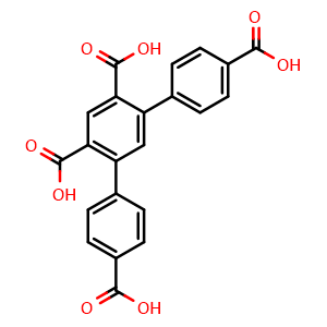 Chemical structure of [1,1':3',1''-Terphenyl]-4,4',4'',6'-tetracarboxylic acid , CAS 1810737-66-6, AChemBlock AD281309