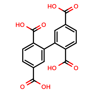Chemical structure of [1,1'-Biphenyl]-2,2',5,5'-tetracarboxylic acid , CAS 59795-47-0, AChemBlock AD281314