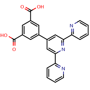 Chemical structure of 5-([2,2':6',2''-Terpyridin]-4'-yl)isophthalic acid , CAS 2226465-62-7, AChemBlock AD281324