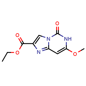 Chemical structure of Ethyl 5,6-dihydro-7-methoxy-5-oxoimidazo[1,2-c]pyrimidine-2-carboxylate , CAS 2101786-36-9, AChemBlock AD281330