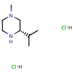 Chemical structure of (S)-3-Isopropyl-1-methylpiperazine dihydrochloride , CAS 1152111-66-4, AChemBlock AD281332