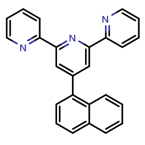Chemical structure of 4'-(Naphthalen-1-yl)-2,2':6',2''-terpyridine , CAS 342888-76-0, AChemBlock AD281345