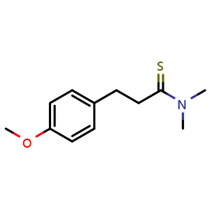 Chemical structure of 4-Methoxy-N,N-dimethylbenzenepropanethioamide , CAS 22191-62-4, AChemBlock AD281360