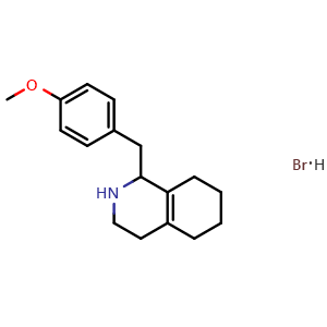 Chemical structure of 1-(4-Methoxybenzyl)-1,2,3,4,5,6,7,8-octahydroisoquinoline hydrobromide , CAS 93477-35-1, AChemBlock AD281363