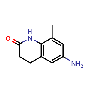 Chemical structure of 6-Amino-8-methyl-3,4-dihydroquinolin-2(1H)-one , CAS 129911-96-2, AChemBlock AD281367
