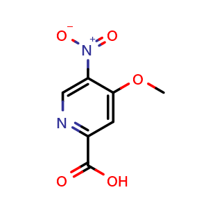 Chemical structure of 4-Methoxy-5-nitropicolinic acid , CAS 1416801-26-7, AChemBlock AD281375