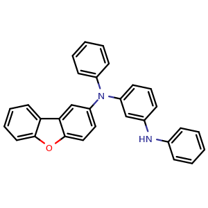 Chemical structure of N1-(Dibenzo[b,d]furan-2-yl)-N1,N3-diphenylbenzene-1,3-diamine , CAS 2173401-75-5, AChemBlock AD281398