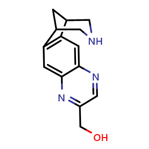 Chemical structure of (7,8,9,10-Tetrahydro-6H-6,10-methanoazepino[4,5-g]quinoxalin-2-yl)methanol , CAS 2832128-82-0, AChemBlock AD281402