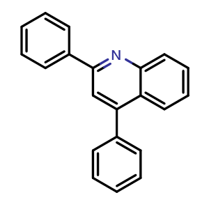 Chemical structure of 2,4-Diphenylquinoline , CAS 1039-51-6, AChemBlock AD281405
