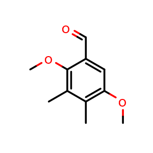 Chemical structure of 2,5-Dimethoxy-3,4-dimethylbenzaldehyde , CAS 86489-95-4, AChemBlock AD281409