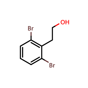 Chemical structure of 2-(2,6-Dibromophenyl)ethan-1-ol , CAS 1934519-67-1, AChemBlock AD281457