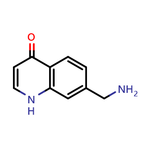 Chemical structure of 7-(Aminomethyl)-4(1H)-quinolinone , CAS 1026514-15-7, AChemBlock AD281463