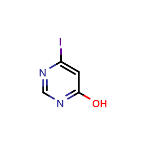 Chemical structure of 6-Iodopyrimidin-4-ol , CAS 1599198-00-1, AChemBlock AD281465