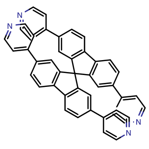 Chemical structure of 2,2',7,7'-Tetra(pyridin-4-yl)-9,9'-spirobi[fluorene] , CAS 1195403-94-1, AChemBlock AD281471