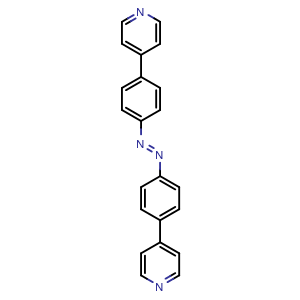 Chemical structure of (E)-1,2-Bis(4-(pyridin-4-yl)phenyl)diazene , CAS 1872218-35-3, AChemBlock AD281473