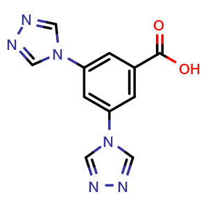 Chemical structure of 3,5-Di(4H-1,2,4-triazol-4-yl)benzoic acid , CAS 1312133-68-8, AChemBlock AD281486