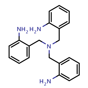 Chemical structure of 2-((Bis(2-aminobenzyl)amino)methyl)aniline , CAS 222638-73-5, AChemBlock AD281498