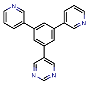 Chemical structure of 5-(3,5-Di(pyridin-3-yl)phenyl)pyrimidine , CAS 289912-58-9, AChemBlock AD281504
